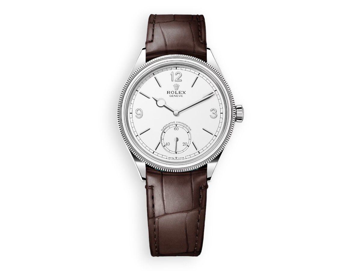 rolex 1908 39 white gold white watchhub