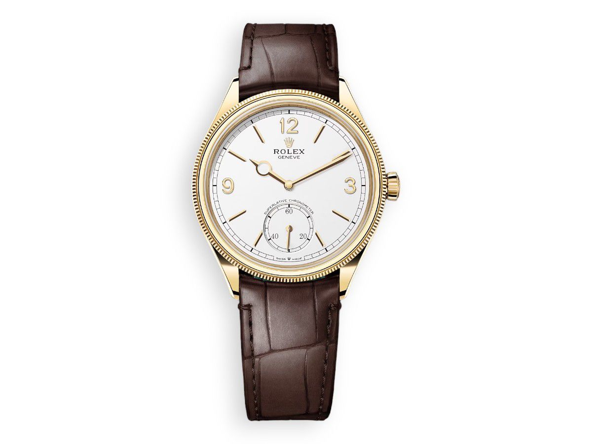 rolex 1908 39 yellow gold white watchhub
