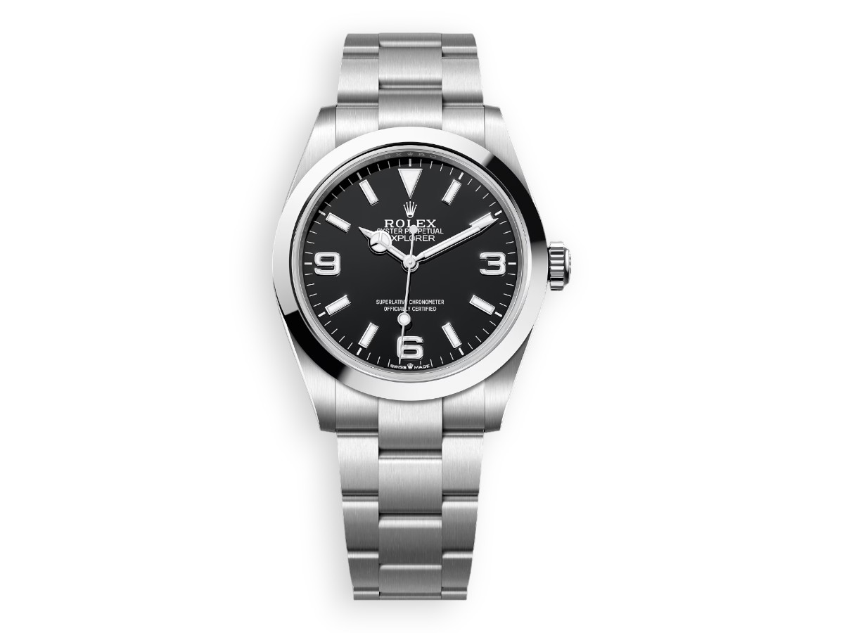 rolex explorer 40 oystersteel black watchhub