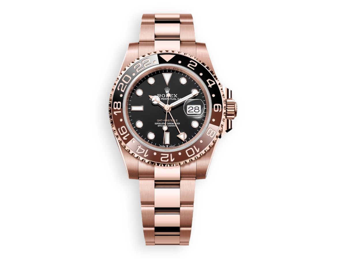 rolex gmt master 40 everose gold black watchhub