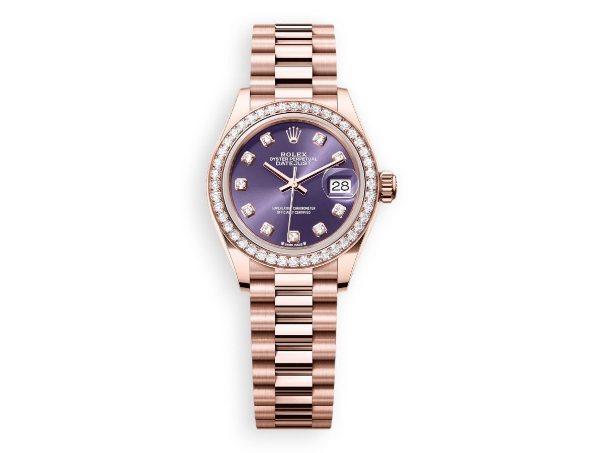 rolex lady datejust red gold diamonds president baklajan watchhub