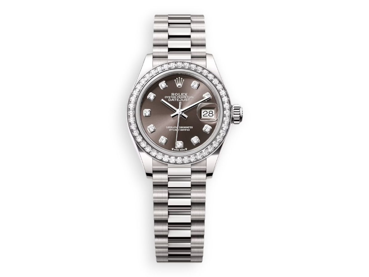 rolex lady datejust white gold diamonds president chocolate dimonds watchhub