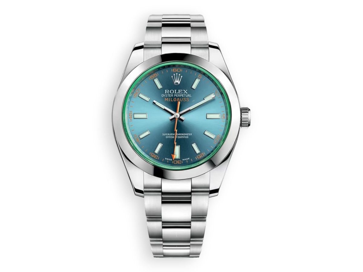 rolex oyster perpetual milgauss 40mm 116400gv 0002 watchhub