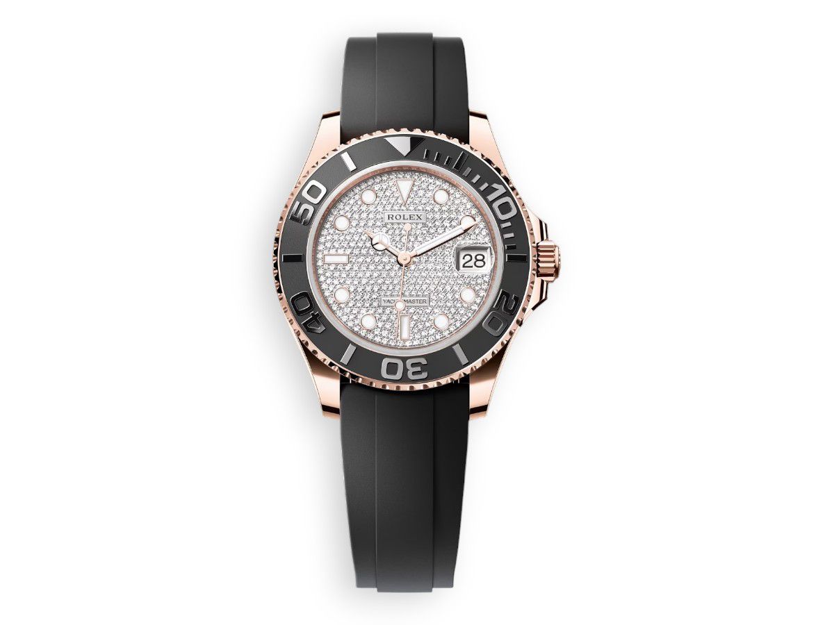 rolex yacht master 40 everose gold oyster diamonds watchhub
