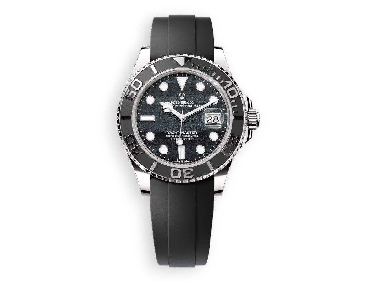 rolex yacht master 42 white gold oyster falcon watchhub