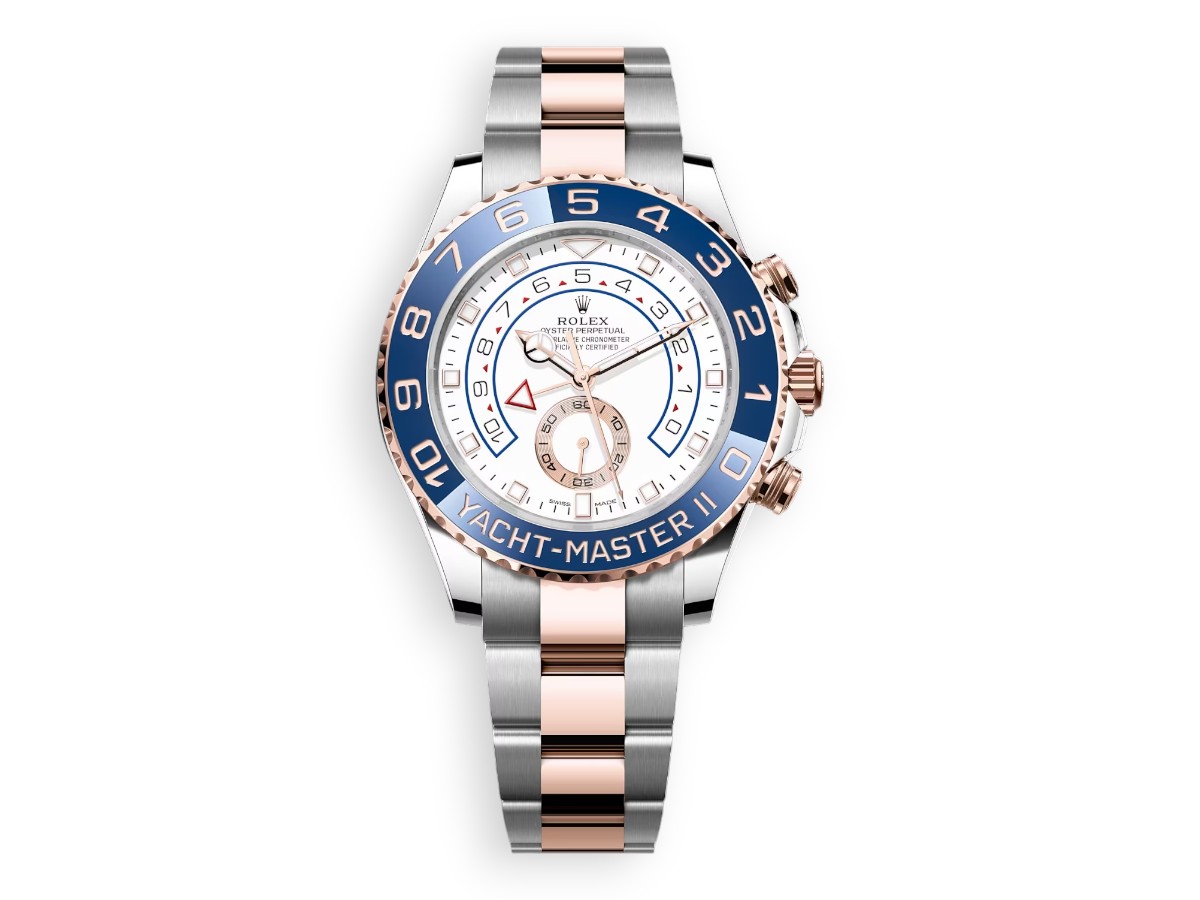 Rolex Yacht-Master II Everose Rolesor blue ceramic white watchhub