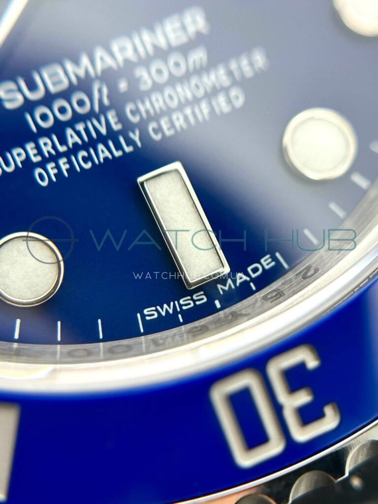 replika rolex submariner date 40 mm smurf ref.116619lb 0001 4 watchhub