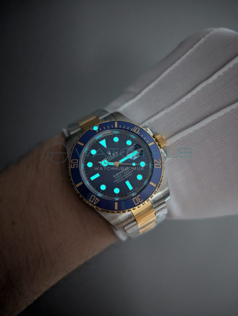 replika rolex submariner date 41 mm combinated blue dial ref.m126613lb 0002 14 watchhub