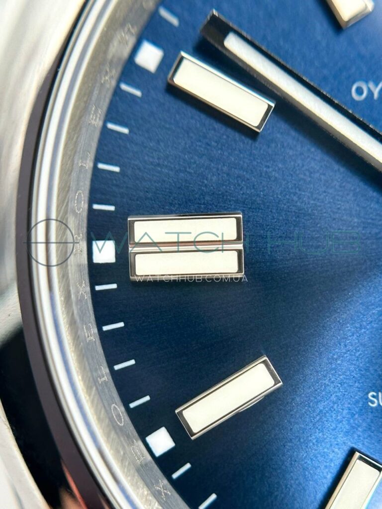 superclon rolex oyster perpetual 41 mml oyster blue dial smooth bezel ref.124300 003 11