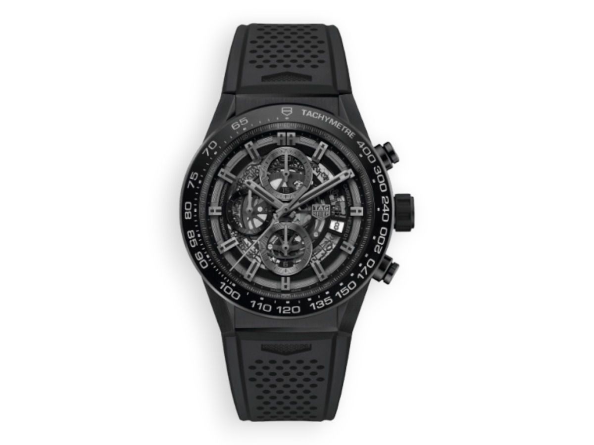 tag heuer carrera calibre heuer 01 automatic chronograph skeleton 45mm car2a91.ft6071 watchhub