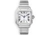 godynnyk cartier santos de cartier steel white watchhub