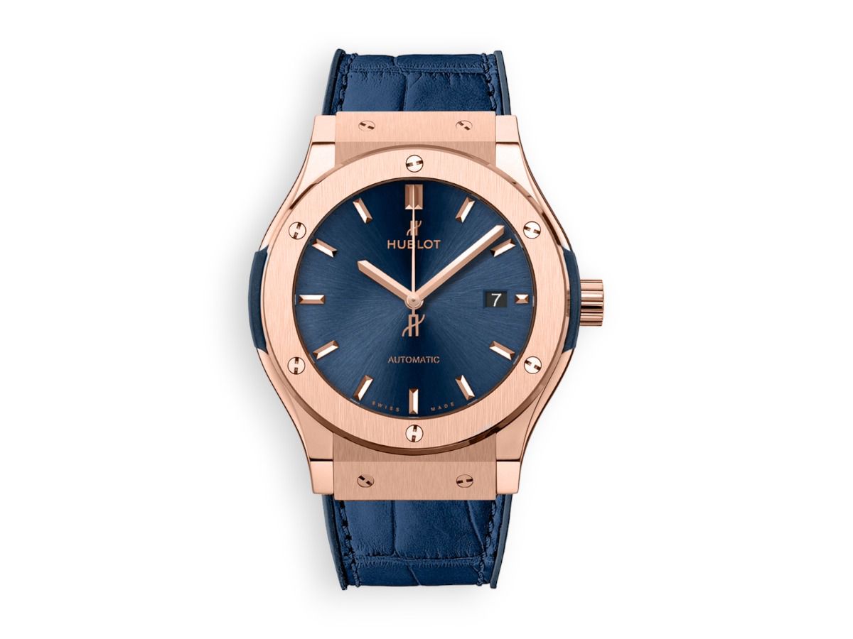 godynnyk hublot classic fusion 42 mm 3 hands king gold 542.ox.7180.lr watchhub