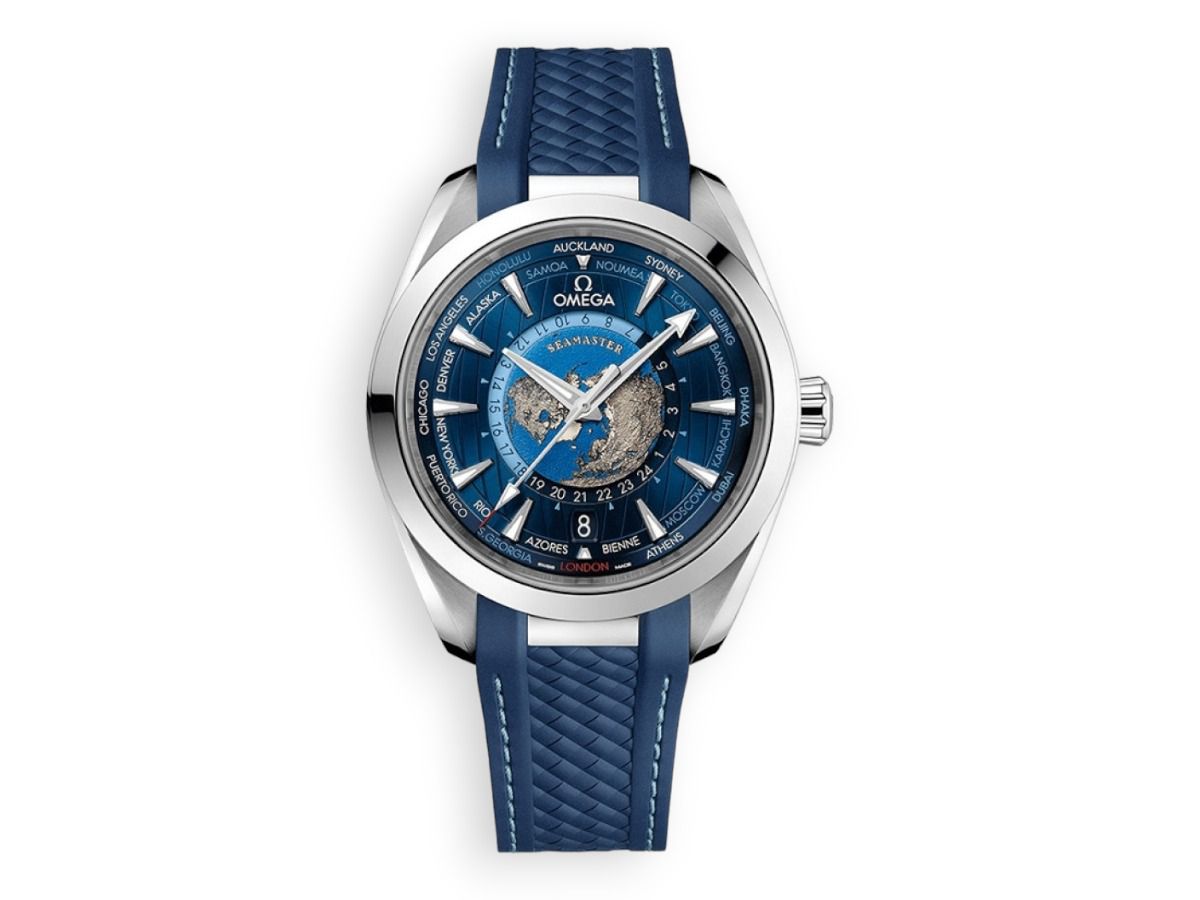 godynnyk Omega Seamaster Aqua Terra GMT Worldtimer 43 mm 220 12 43 22 03 001 watchhub