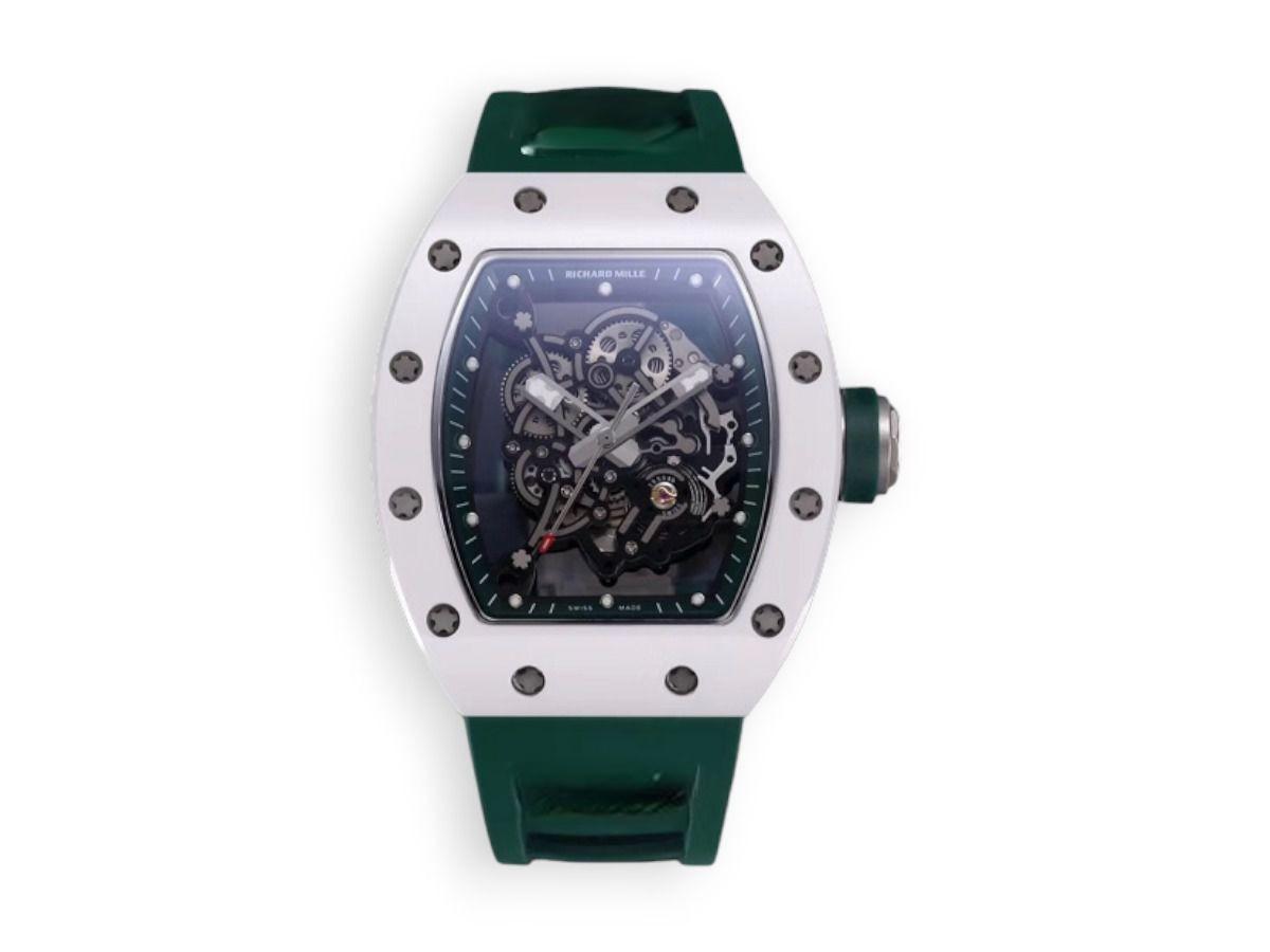 godynnyk richard mille rm 055 bubba watson white ceramic green photo watchhub