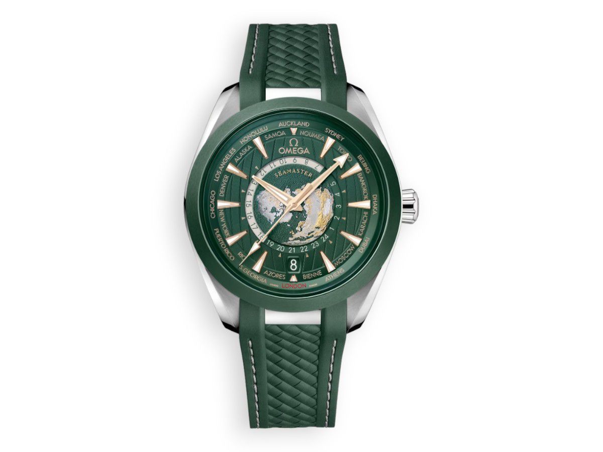 Omega Seamaster Aqua Terra 150m Co axial Master Chronometer Gmt Worldtimer 43Mm 220.32.43.22.10.001