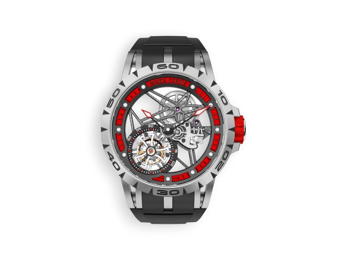 Roger Dubuis Excalibur Spider Skeleton Flying Tourbillon rddbex054 watchhub