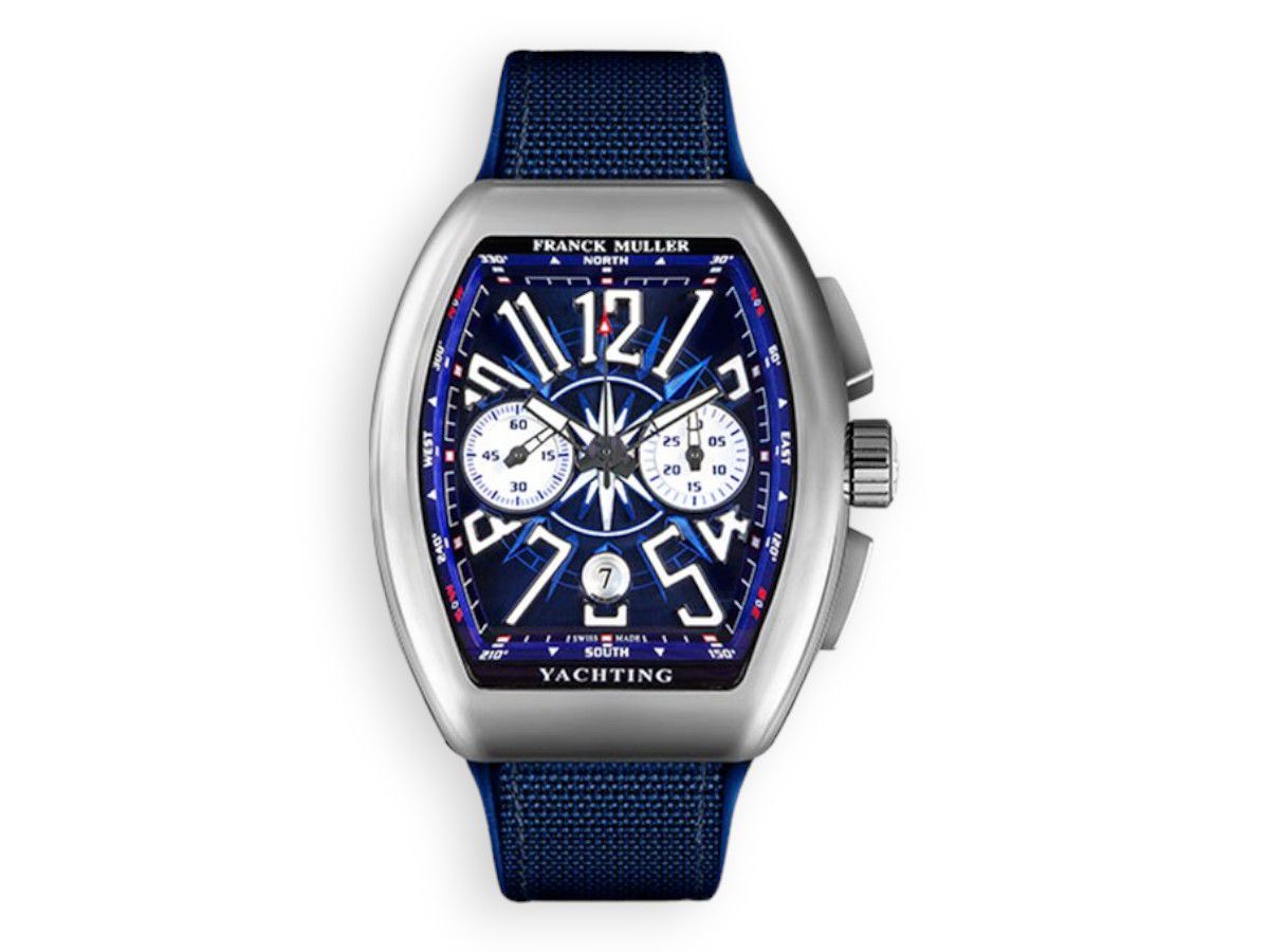 chasy Franck Muller Vanguard Yachting Blue Dial Chronograph V45CCDT watchhub