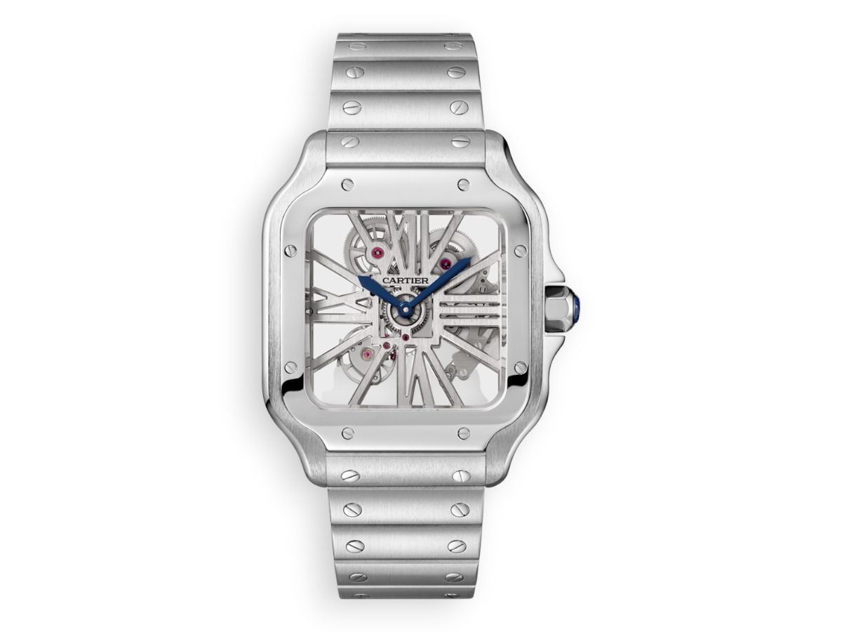 godynnyk cartier santos de cartier skeleton large whsa0007 watchhub