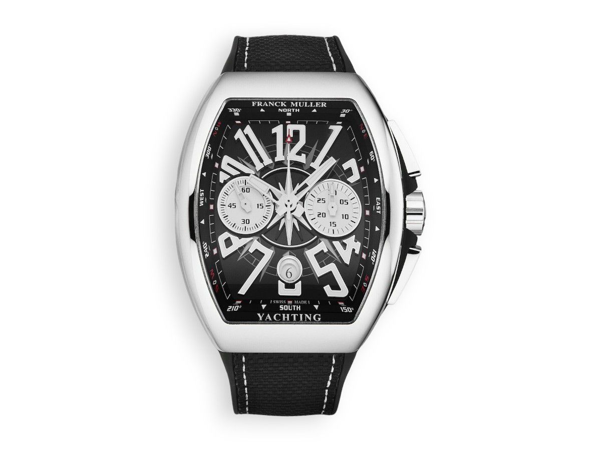kupit chasy Franck Muller Vanguard Yachting Black Dial Chronograph 45CCYACTBLK watchhub