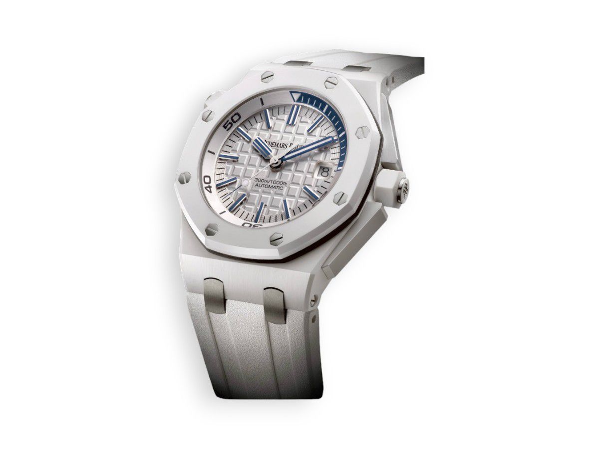copia Audemars Piguet royal oak offshore diver 42mm white ceramic 15707CB.OO.A010CA.01 watchhub
