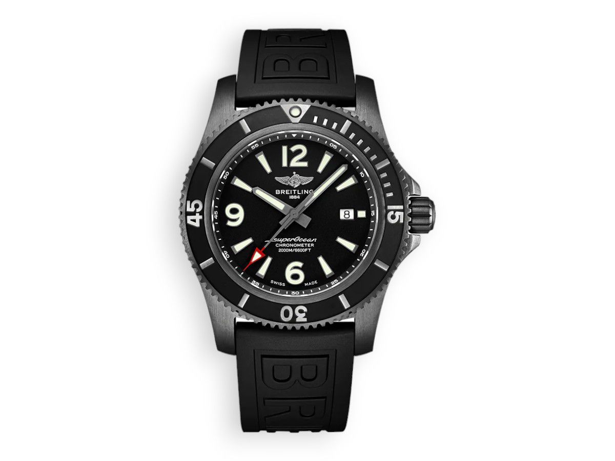 godynnyk Breitling Superocean 46MM Black Rubber Strap M17368B71B1S1 watchhub