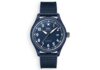 iwc pilot s automatic edition iw328101 blue dial blue neilon strap based rubber face watchhub