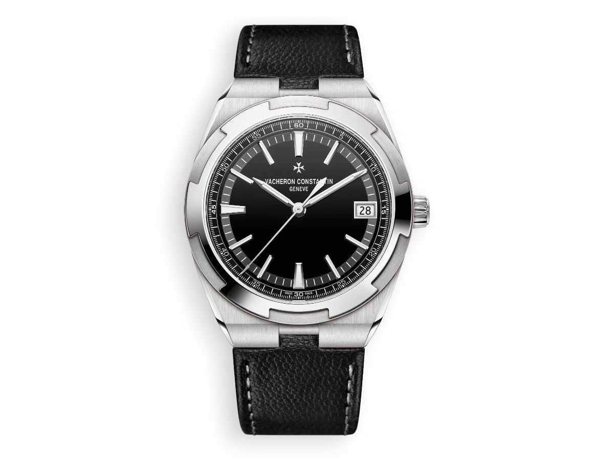 replika vacheron constantin overseas black 41 mm 4520v 210a b483 steel leather strap watchhub