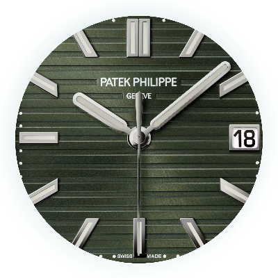 patek philippe cubitus 5821 green dial ref.5821 1A 001 main dial