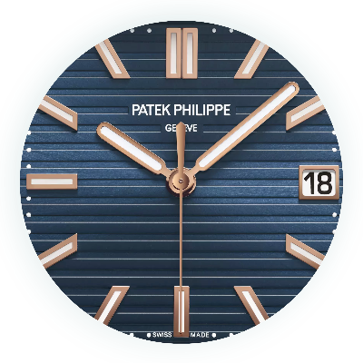 patek philippe cubitus gold combined blue dial ref.5821 1AR 001 main dial