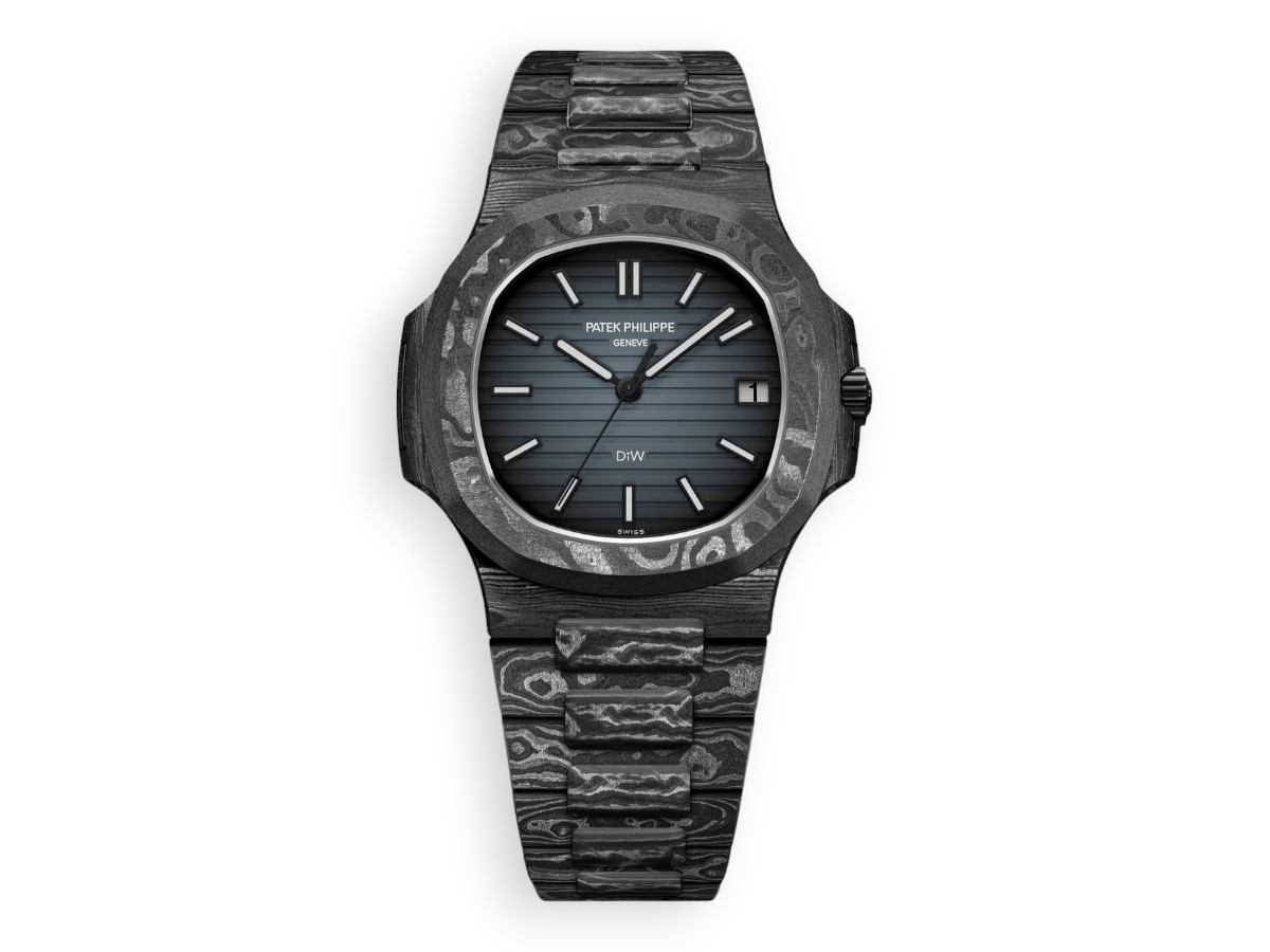 patek philippe nautilus 5711 diw all carbon gris main face