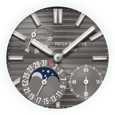 patek philippe nautilus 5712 moon phases grey dial ref.5712 g 001 main dial