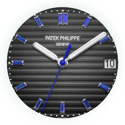 patek philippe nautilus grey dial sapphire 5711 111P 001 main dial