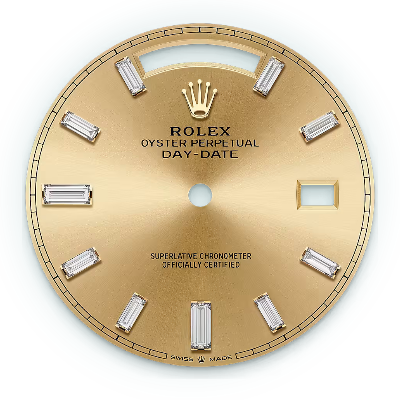 Champagne colour baget diamond dial Day Date