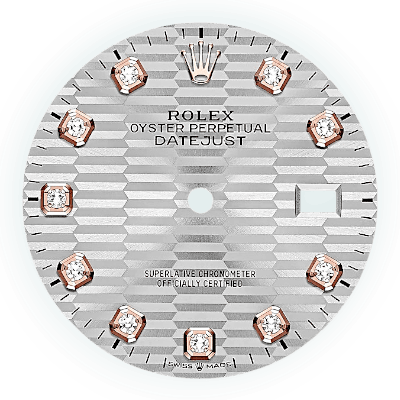 silver fluted dial diamonds
