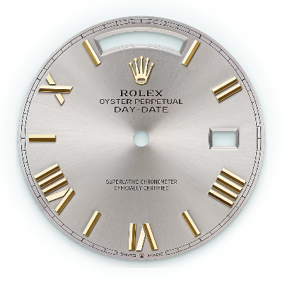 silver roman dial Day Date