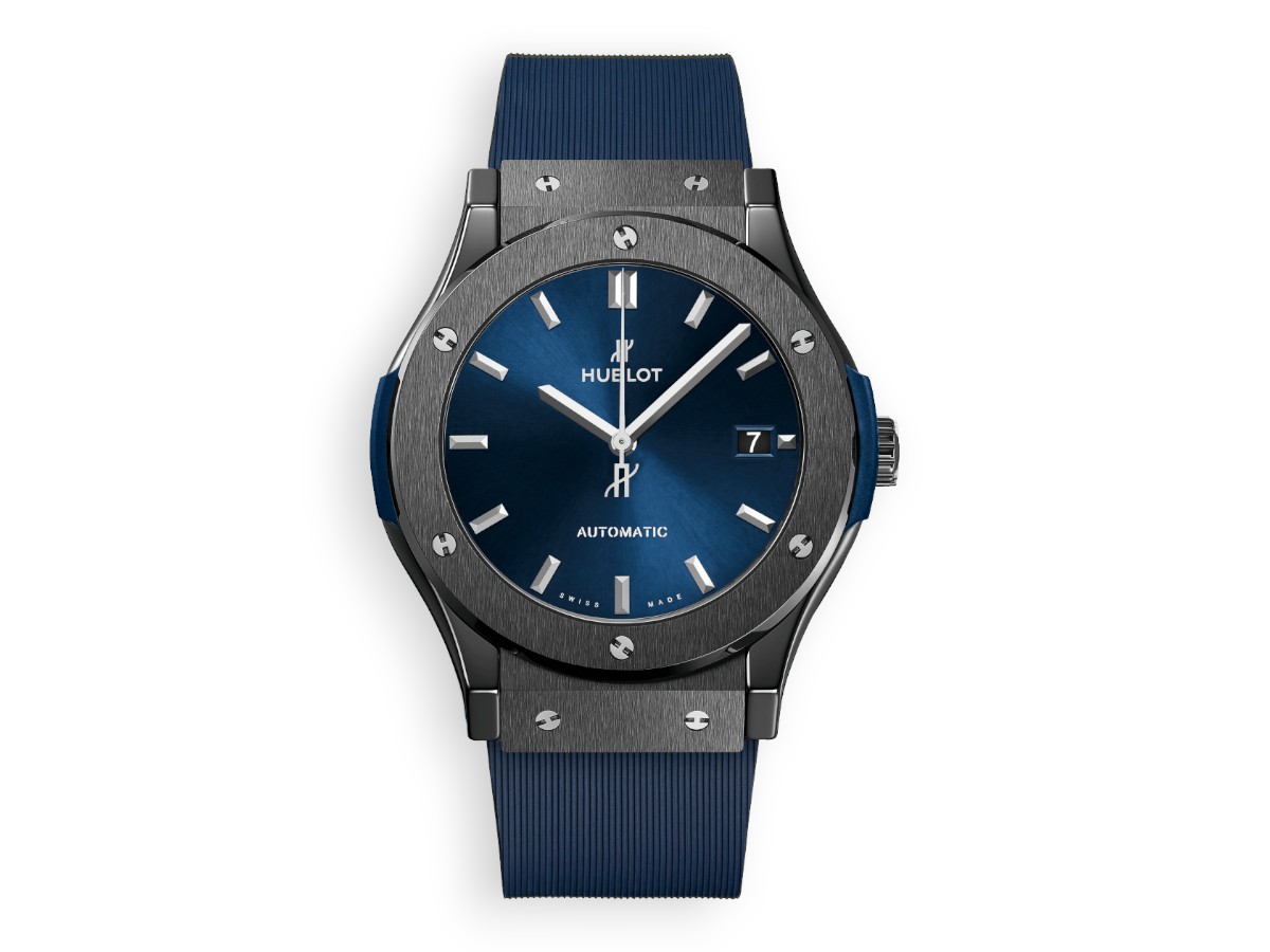 Hublot Classic Fusion Ceramic 3-Hands 45 mm blue 511.cm.7170.rx main face