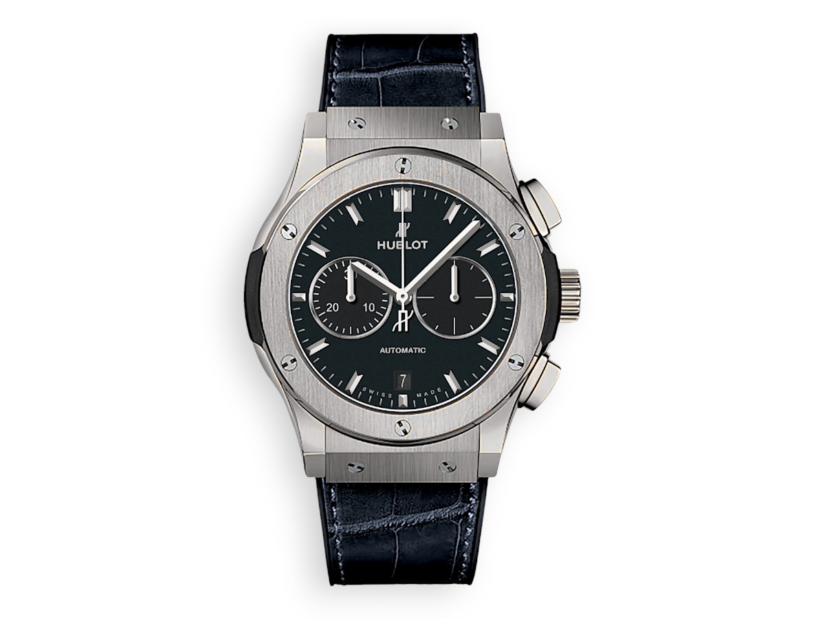 Hublot Classic Fusion Chronograph 42 mm Titanium Leather Black ref.541.NX.1171.LR