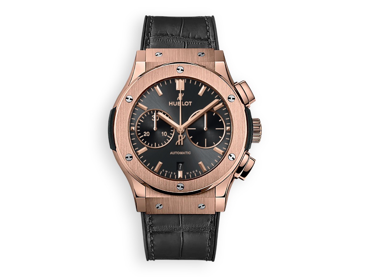 Hublot Classic Fusion Chronograph 45 mm King Gold leather Grey ref.521.OX.7081.LR
