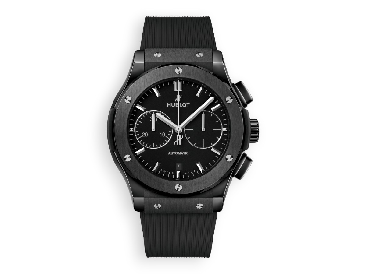 Hublot Classic Fusion Chronograph 45 mm Ceramic black magic main face