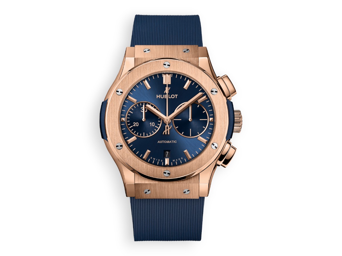 Hublot Classic Fusion Chronograph 45 mm King Gold blue ref.521.ox.7180.rx