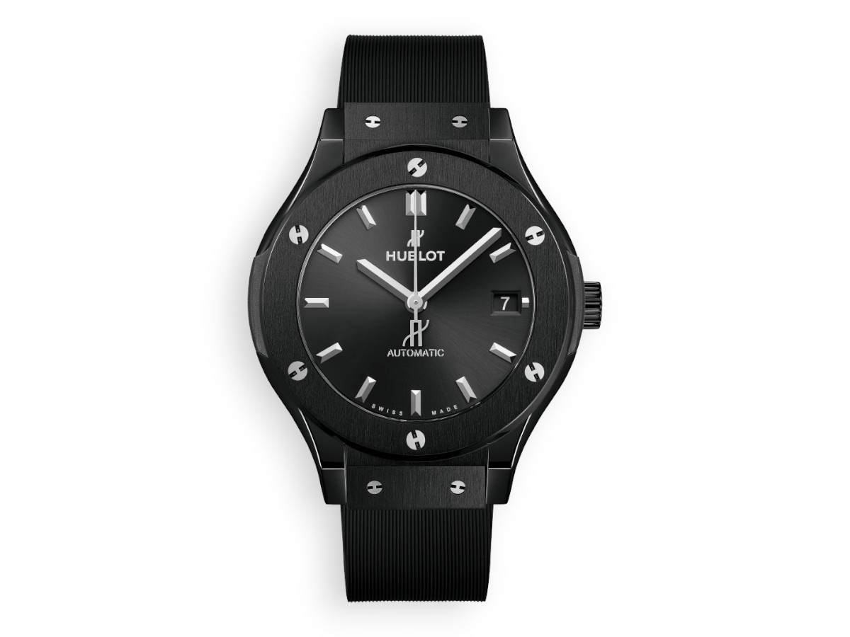 Hublot Classic Fusion Ceramic 3-Hands 38 mm black ref.565.cm.1470.rx main face