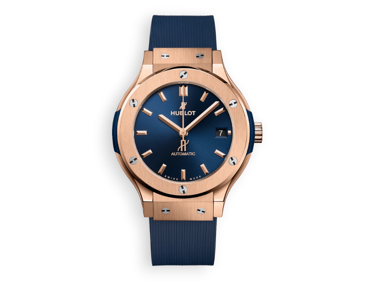 Hublot Classic Fusion King Gold 3-Hands 38 mm Blue 565.OX.7180.RX main face