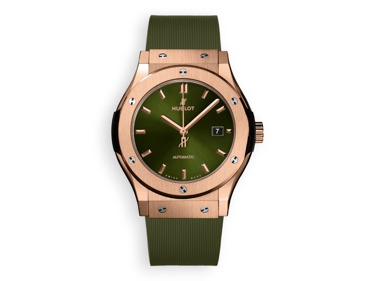 Hublot Classic Fusion 3-hands King Gold 42 mm green 542.ox.8980.rx main face