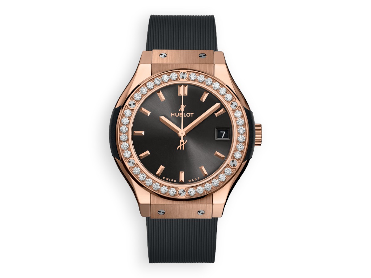 Hublot Classic Fusion King Gold 3-Hands 33 mm diamonds 33 mm grey 581.ox.7081.rx main