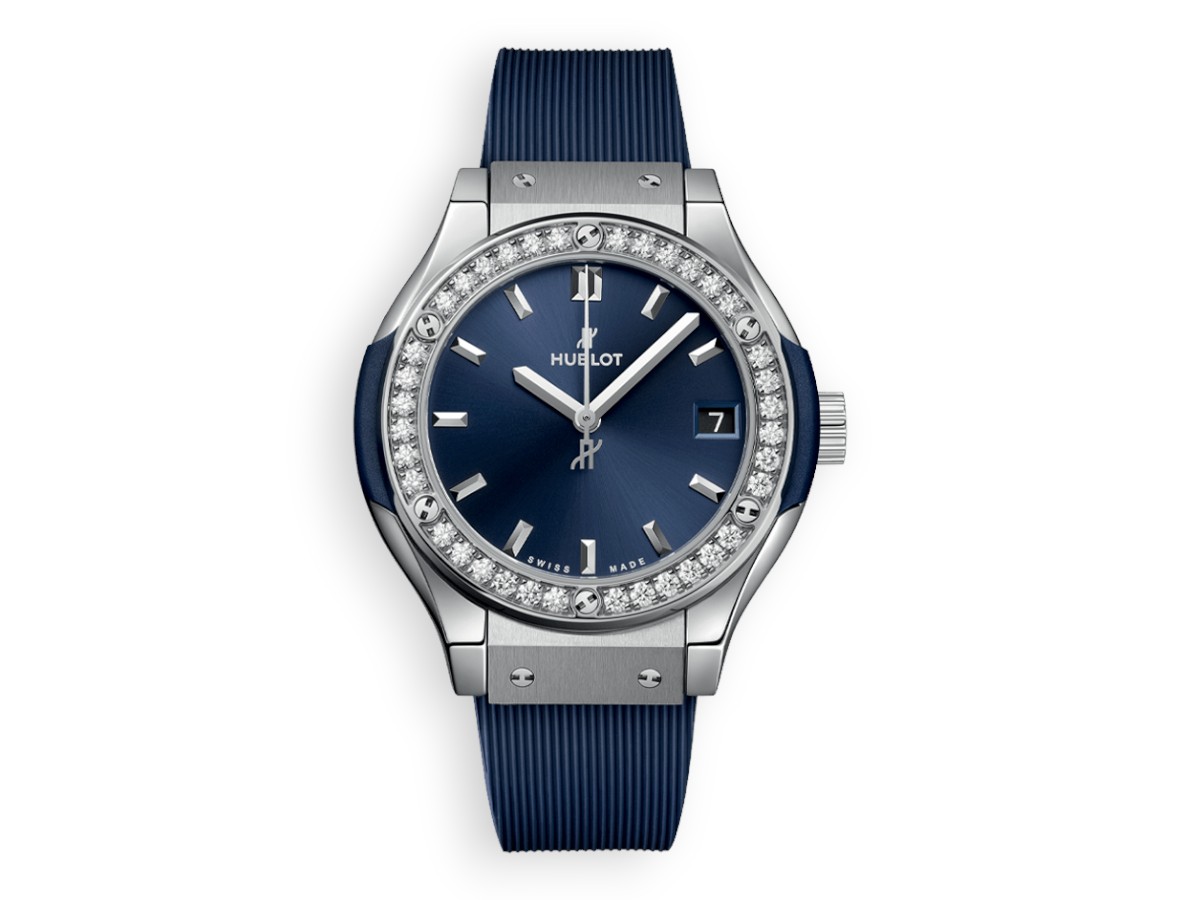Hublot Classic Fusion Titanium 3-Hands 33 mm blue ref.581.nx.7170.rx.1104 main face
