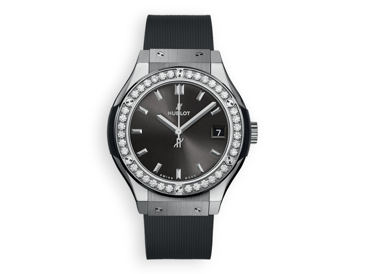 Hublot Classic Fusion Titanium 3-Hands 33 mm grey ref.581.nx.7071.rx.1104 main face