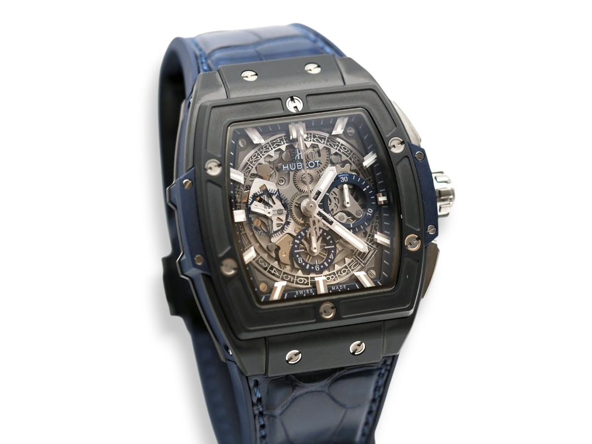 Hublot Spirit of Big Bang Chronograph Ceramic 42 mm Leather Blue 641.ci.7170.lr 4