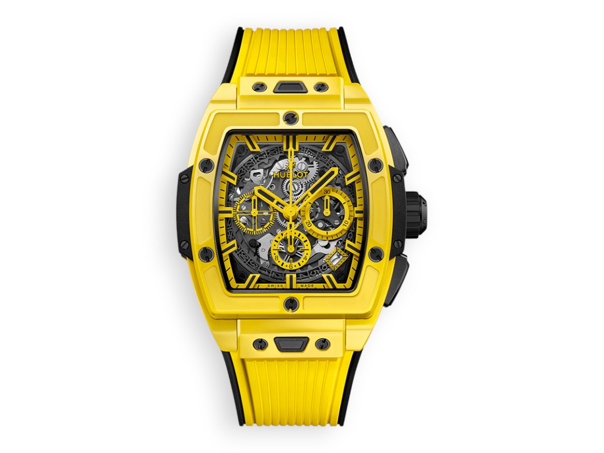 hublot spirit of big bang chronograph ceramic 42mm yellow 642.cy.011y.rx main face