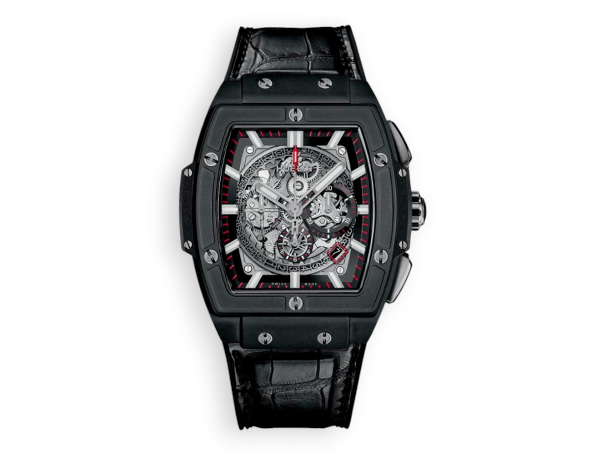 hublot spirit of big bang chronograph ceramic 45 mm black 601.ci.1123.gr main face