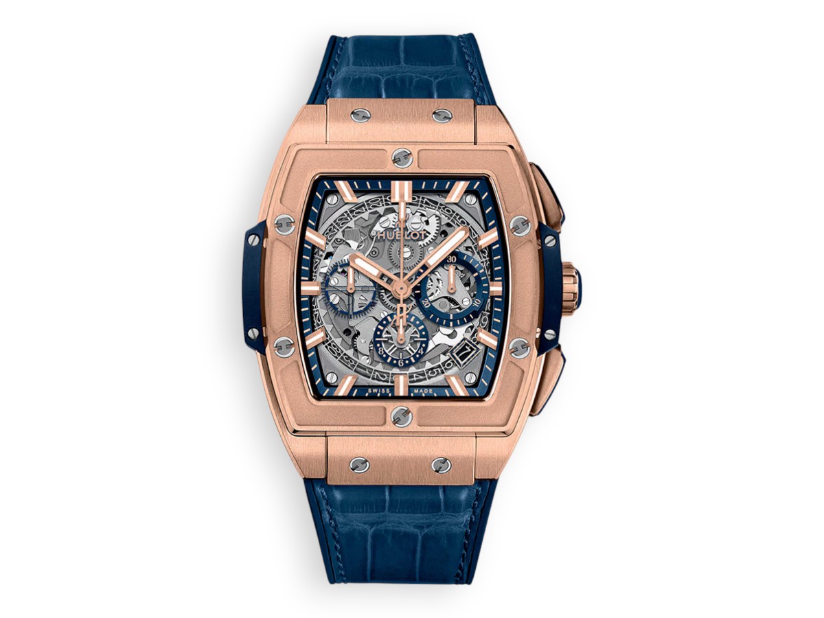 Hublot Spirit of Big Bang Chronograph King Gold 42 mm Leather blue 641.ox.7180.lr main face